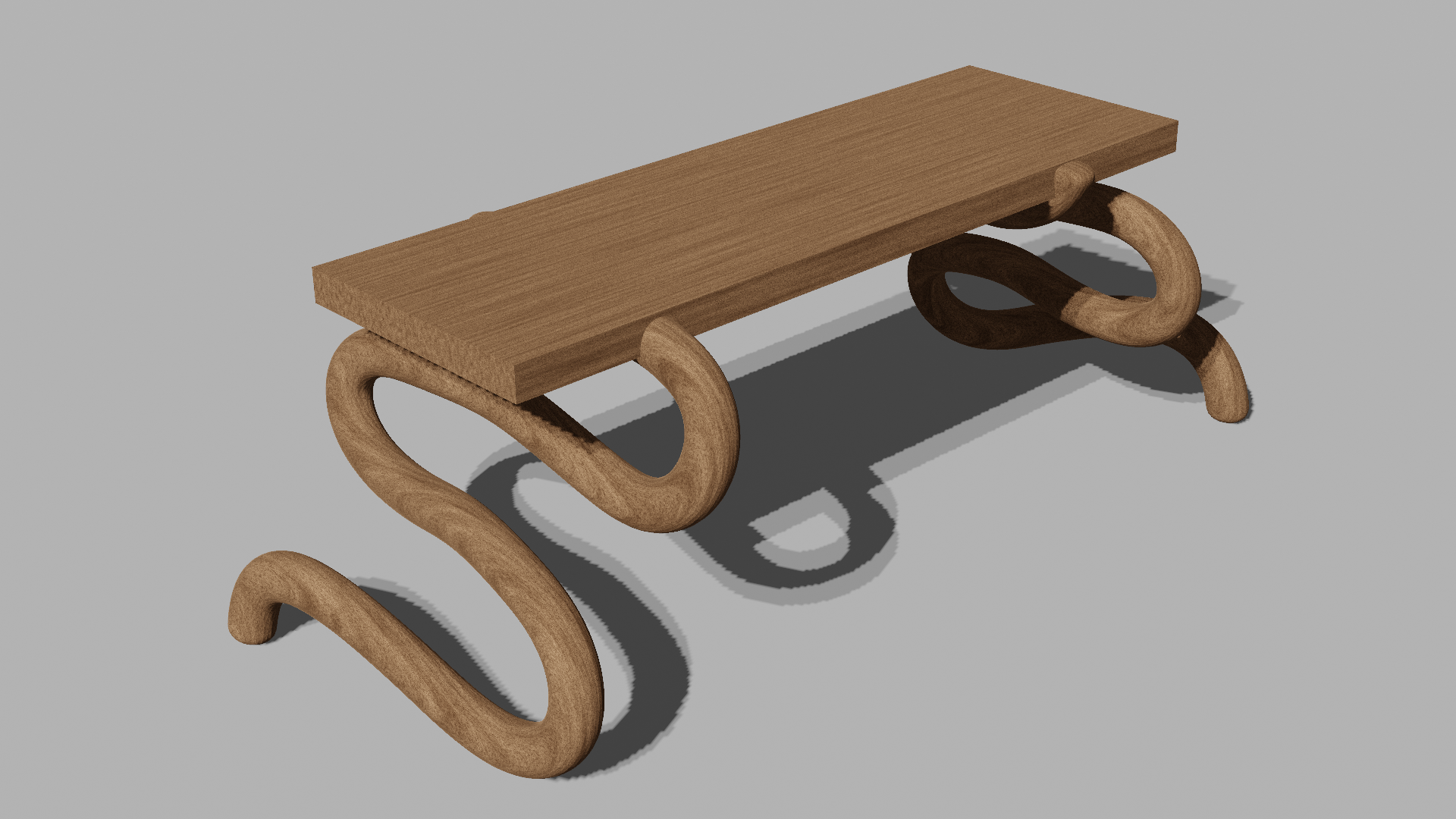 simple wood bench preview image 1